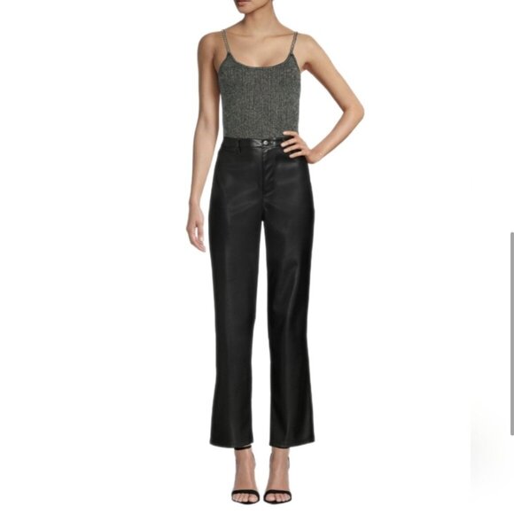 Chain Strap Tank Top Sweater Women XXXL 21 Black Silver Metallic Sleeveless - Picture 5 of 8